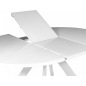 Стол кухонный LISTVIG Oliver со стеклом белый Optiwhite/белый 120-160х120х75 см (82500) - Фото 3