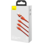 Кабель BASEUS Flash Series 3in2 Data Cable U+C to M+L+C Orange (CA2T3-07) - Фото 7