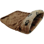 Лежанка-мешок для животных HAPPY FRIENDS с окантовкой 65x45x25 см коричневый (stm 194)