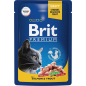 Влажный корм для кошек BRIT Premium лосось и форель пауч 85 г (5048854)