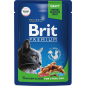 Влажный корм для стерилизованных кошек BRIT Premium Sterilised цыпленок в соусе пауч 85 г (5048830)