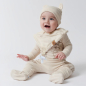 Нагрудник детский HAPPY BABY муслиновый молочный (16016/2) - Фото 5
