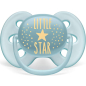 Пустышка силиконовая PHILIPS AVENT Ultra Soft Little Star/Hello ортодонтическая с 6 мес для мальчиков 2 штуки (SCF223/01) - Фото 3