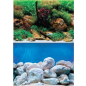 Фон для аквариума BARBUS Двухсторонний Водный сад/Камни 60х124 см (BACKGROUND 018)