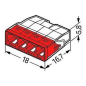 Клемма WAGO 2273-204 для распределительных коробок 4 контактные группы 100 штук (60937) - Фото 2
