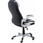 Кресло компьютерное AKSHOME Antony Eco черный с белыми вставками (86376) - Фото 5