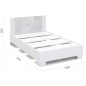 Кровать полуторная ИМПЕРИАЛ Аврора 120 с основанием ЛДСП белый/ателье светлый 120х200 см - Фото 2