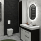 Зеркало для ванной с подсветкой КОНТИНЕНТ Prime Black LED 450х800 (ЗЛП2099) - Фото 4