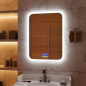 Зеркало для ванной с подсветкой КОНТИНЕНТ Glamour LED 700х900 с многофункциональной панелью и подогревом (ЗЛП451) - Фото 4