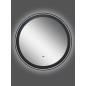 Зеркало для ванной с подсветкой КОНТИНЕНТ Planet Black LED D1000 ореольная холодная подсветка (ЗЛП683) - Фото 3