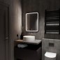 Зеркало для ванной с подсветкой КОНТИНЕНТ Enjoy Black LED 600х800 (ЗЛП1100) - Фото 6