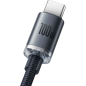 Кабель BASEUS CAJY000401 Crystal Shine Series Fast Charging Data Cable USB to Type-C 100W 1.2m Black - Фото 3
