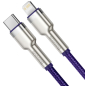 Кабель BASEUS CATLJK-A05 Cafule Series Metal Data Cable Type-C to Lightning 20W 1m Purple - Фото 2