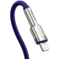 Кабель BASEUS CATLJK-A05 Cafule Series Metal Data Cable Type-C to Lightning 20W 1m Purple - Фото 4