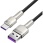 Кабель BASEUS CAKF000101 Cafule Series Metal Data Cable USB to Type-C 66W 1m Black - Фото 2