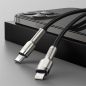 Кабель BASEUS CATLJK-01 Cafule Series Metal Data Cable Type-C to Lightning 20W 0.25m Black - Фото 9