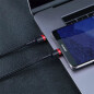 Кабель BASEUS CATKLF-G91 Cafule Type-C PD2.0 60W flash charging data line (20V 3A) 1m Red+Black - Фото 7