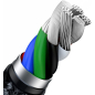Кабель BASEUS CATLJK-A01 Cafule Series Metal Data Cable Type-C to Lightning 20W 1m Black - Фото 6