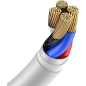 Кабель BASEUS TZCALZJ-02 Simple Wisdom Data Cable USB to Lightning USB 2.4A (2шт/упак) 1.5m White - Фото 3