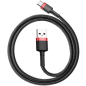 Кабель BASEUS CATKLF-C91 Cafule Cable USB to Type-C 2A 2m Red+Black - Фото 3