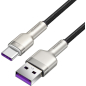 Кабель BASEUS CAKF000201 Cafule Series Metal Data Cable USB to Type-C 66W 2m Black - Фото 2