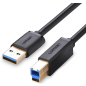 Кабель UGREEN US210-10372 USB 3.0 AM to USB 3.0 BM 2m Black