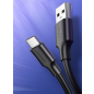 Кабель UGREEN US287-60826 USB-A 2.0 to Type C 2,4A силиконовый 3m Black - Фото 11