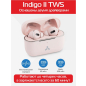 Наушники-гарнитура беспроводные TWS ACCESSTYLE Indigo II Pink - Фото 11