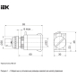 Переключатель с ключом IEK АKS-22 2 положения I-O с фиксацией 1НО+1НЗ (BSW10-AKS-2-K02) - Фото 2