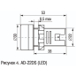 Лампа сигнальная IEK AD22DS зеленый (BLS10-ADDS-230-K06) - Фото 2