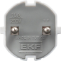 Вилка электрическая прямая 10А 250В EKF PROxima белая (AVP10-10-r) - Фото 4