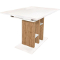 Стол кухонный ЭЛИГАРД Best раздвижной белый структурный/дуб натуральный 118-157х80х76 см (87700)