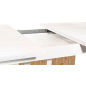Стол кухонный ЭЛИГАРД Best раздвижной белый структурный/дуб натуральный 118-157х80х76 см (87700) - Фото 5