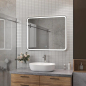 Зеркало для ванной с подсветкой КОНТИНЕНТ Russo LED 1000х700 с подогревом (ЗЛП2499) - Фото 6