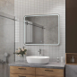 Зеркало для ванной с подсветкой КОНТИНЕНТ Russo LED 800х700 с подогревом (ЗЛП2498) - Фото 6