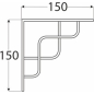 Полкодержатель 150x150 VELANO Square 150 CZ матовый черный (566001) - Фото 2