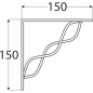 Полкодержатель 150х150 VELANO WPRP 150 белый (523401) - Фото 2