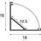 Комплект профиль угловой 1616 TRUENERGY серебристый (19050) - Фото 6