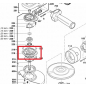 Щит подшипника трансмиссии для болгарки AEG AVG26-230GEDMS (4931407540)