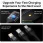 Кабель BASEUS Flash Series II 3-in-1 Fast Charging Black (CASS030001) - Фото 6