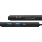 Док-станция BASEUS Lite Series 6-Port Type-C Data+SD/TF Black (WKQX050001) - Фото 4