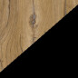Кровать двуспальная ИНТЕРЛИНИЯ Quartz QZ-К160 с подъемным механизмом черный/дуб нокс 160х200 см - Фото 2