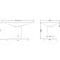 Стол кухонный АВРОРА Корсика матовый мрамор белый 2/белый матовый 120-151,5х80х78 см (90512) - Фото 7