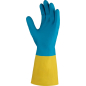 Перчатки неопреновые JETA SAFETY JNE711 размер XL желто-голубые (JNE711-10-XL) - Фото 2
