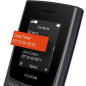 Мобильный телефон NOKIA 106 (2023) Dual SIM черный (1GF019BPA2C02) - Фото 5