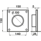 Пластина воздуховода настенная для круглых каналов d100 мм с фланцем ZERNBERG 150-1 (10232261) - Фото 2