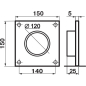 Пластина воздуховода настенная для круглых каналов d120 мм с фланцем ZERNBERG 650-1 (10232291) - Фото 2