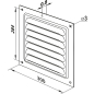 Решетка вентиляционная ZERNBERG Met 3030 (10192331) - Фото 2