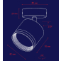Светильник накладной поворотный GX53 TRUENERGY Modern с матовым кольцом черный (21018) - Фото 15