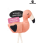 Игрушка для собак MR.KRANCH Фламинго с канатом и пищалкой 24х13,5х6 см персиковый (MKR80262) - Фото 4